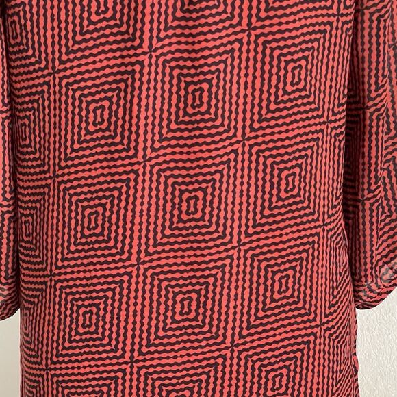 H&M Womens Dress Shift Size 6 Chevron Y2k 2000's Retro Preppy Geek Punkcore - Picture 6 of 11